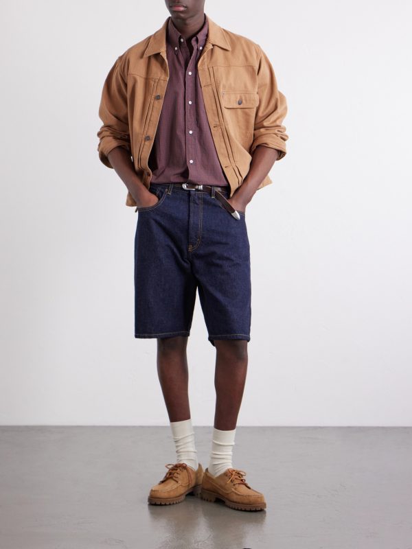 Straight-Leg Denim Shorts - OU Straight-Leg Denim Shorts - OU