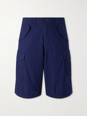 Straight-Leg Cotton-Ripstop Cargo Shorts