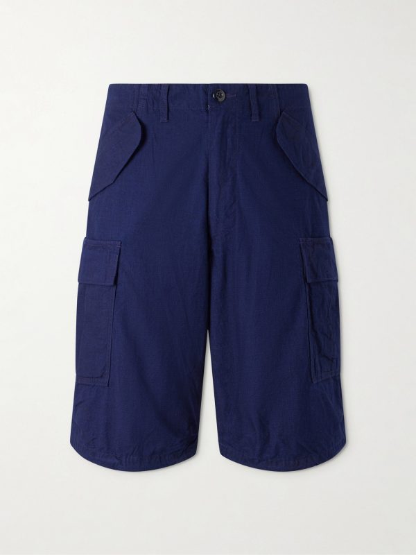Straight-Leg Cotton-Ripstop Cargo Shorts