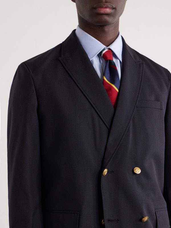 Double-Breasted Grain de Poudre Wool Blazer - CU Double-Breasted Grain de Poudre Wool Blazer - CU