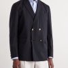 Double-Breasted Grain de Poudre Wool Blazer - FR Double-Breasted Grain de Poudre Wool Blazer - FR