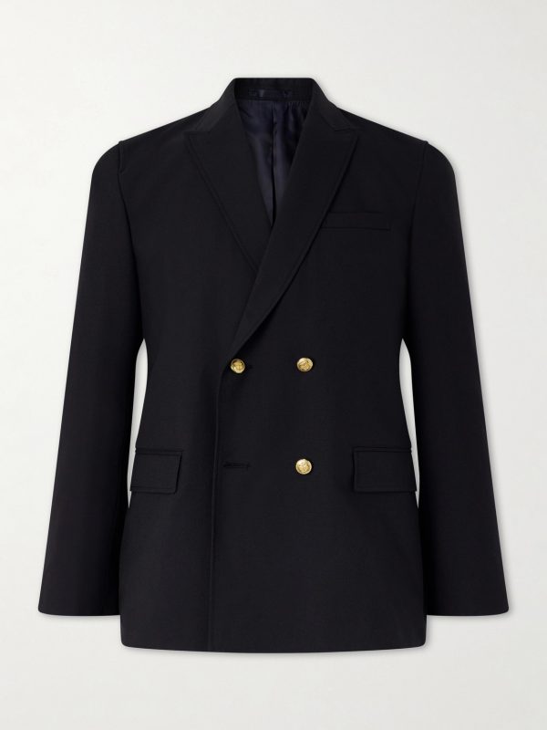 Double-Breasted Grain de Poudre Wool Blazer Double-Breasted Grain de Poudre Wool Blazer