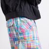 Beach Straight-Leg Patchwork Checked Cotton Cargo Shorts - CU