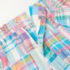 Beach Straight-Leg Patchwork Checked Cotton Cargo Shorts - E1