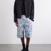 Beach Straight-Leg Patchwork Checked Cotton Cargo Shorts - OU
