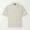 Cable-Knit Cotton Polo Shirt Cable-Knit Cotton Polo Shirt