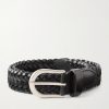 3cm Woven Leather Belt