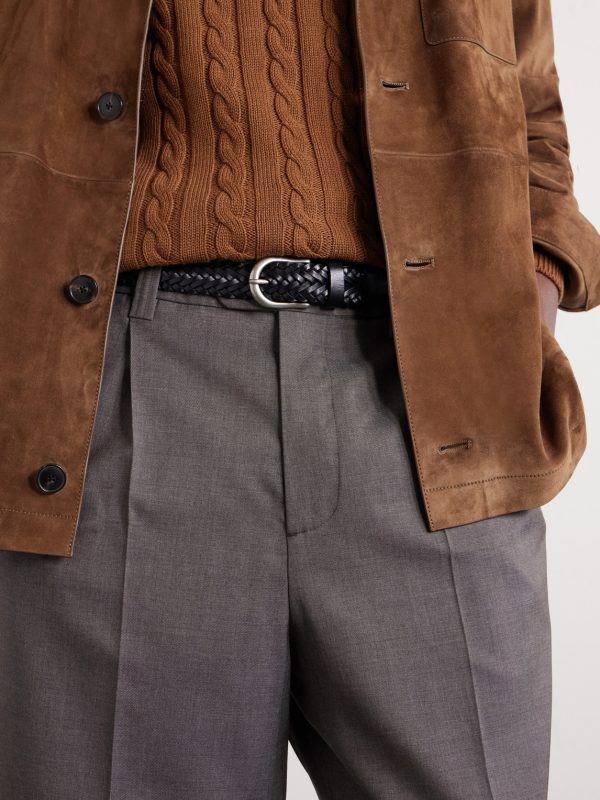 3cm Woven Leather Belt - OU