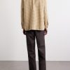 Button-Down Collar Checked Cotton Shirt - BK