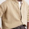 Button-Down Collar Checked Cotton Shirt - CU