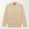Button-Down Collar Checked Cotton Shirt