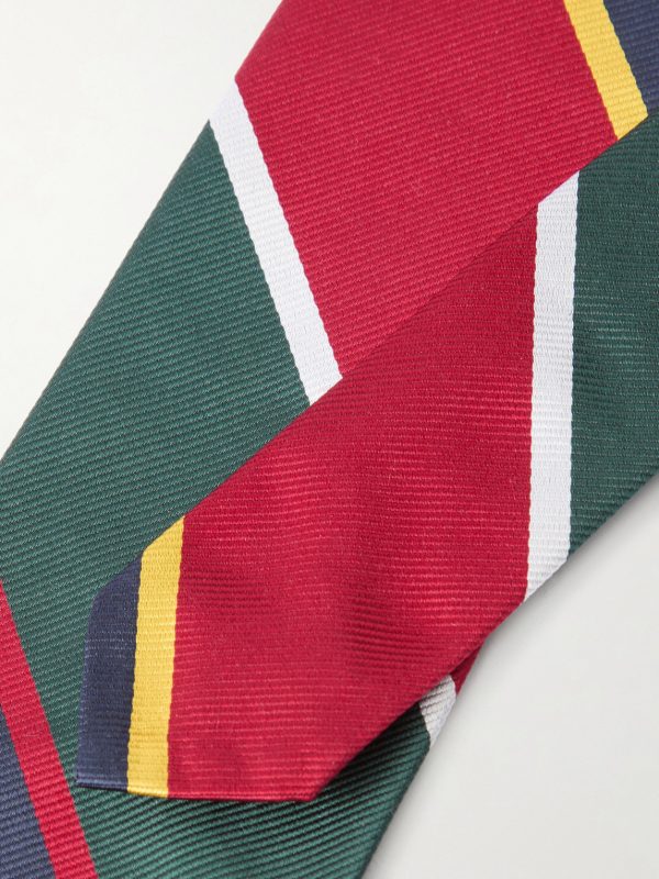 7cm Striped Silk-Twill Tie - CU 7cm Striped Silk-Twill Tie - CU