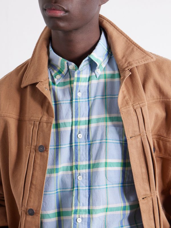 Madras Button-Down Collar Checked Cotton Shirt - CU Madras Button-Down Collar Checked Cotton Shirt - CU
