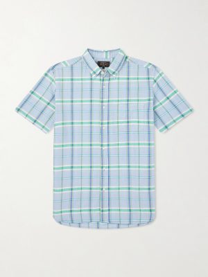 Madras Button-Down Collar Checked Cotton Shirt Madras Button-Down Collar Checked Cotton Shirt
