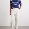 Striped Knitted Cotton Polo Shirt - OU