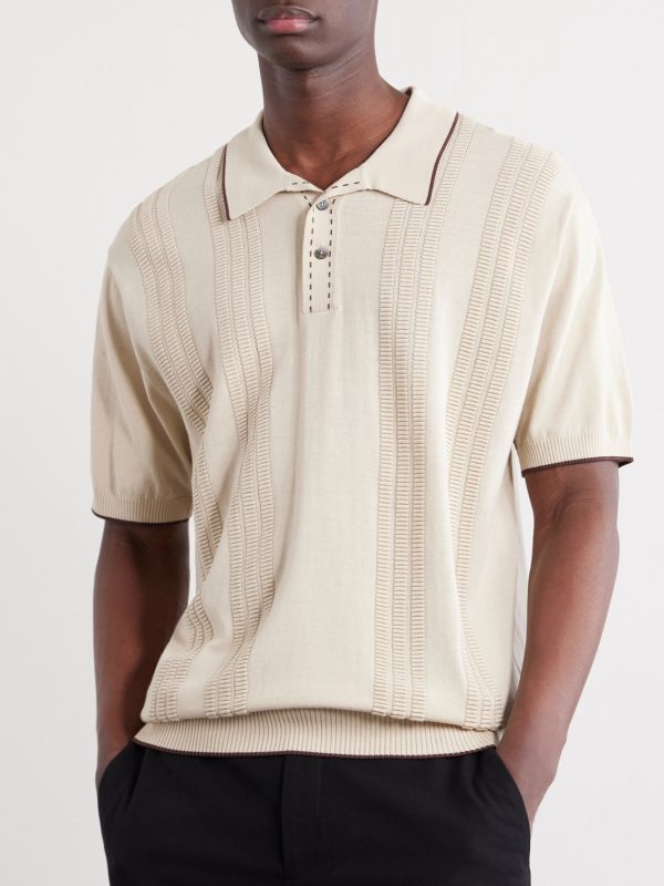 Jacquard-Knit Polo Shirt - FR Jacquard-Knit Polo Shirt - FR