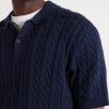 Cable-Knit Cotton Polo Shirt - CU Cable-Knit Cotton Polo Shirt - CU
