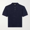 Cable-Knit Cotton Polo Shirt Cable-Knit Cotton Polo Shirt