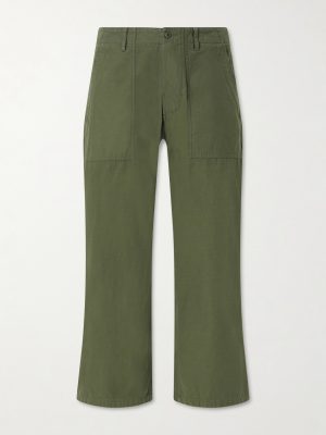 Straight-Leg Cotton Trousers