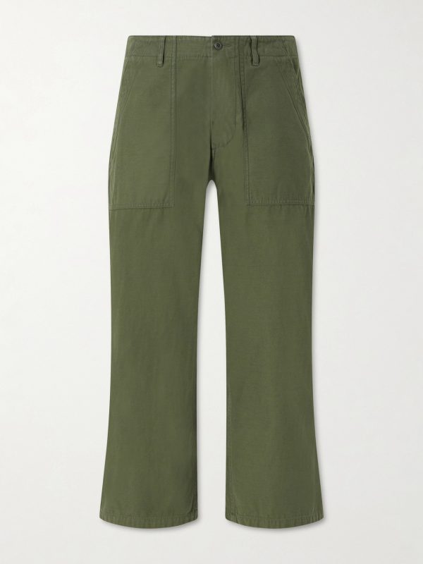 Straight-Leg Cotton Trousers Straight-Leg Cotton Trousers