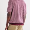 Jacquard-Knit Cotton Half-Zip Polo Shirt - BK Jacquard-Knit Cotton Half-Zip Polo Shirt - BK