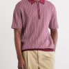 Jacquard-Knit Cotton Half-Zip Polo Shirt - FR Jacquard-Knit Cotton Half-Zip Polo Shirt - FR