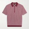 Jacquard-Knit Cotton Half-Zip Polo Shirt Jacquard-Knit Cotton Half-Zip Polo Shirt