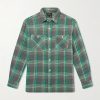 Checked Waffle-Knit Cotton Shirt Checked Waffle-Knit Cotton Shirt