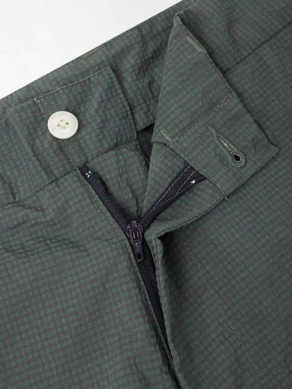 Straight-Leg Checked Seersucker Shorts - CU Straight-Leg Checked Seersucker Shorts - CU
