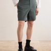 Straight-Leg Checked Seersucker Shorts - FR Straight-Leg Checked Seersucker Shorts - FR