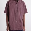 Button-Down Collar Checked Cotton Shirt - FR