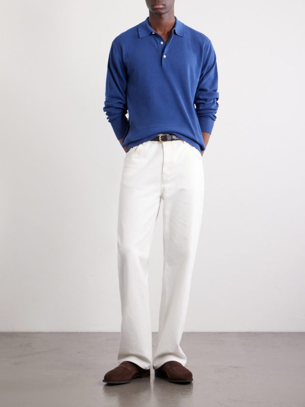 Cotton-Blend Piqué Polo Shirt - OU Cotton-Blend Piqué Polo Shirt - OU