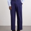 Straight-Leg Herringbone Cotton Trousers - FR