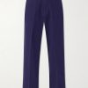 Straight-Leg Herringbone Cotton Trousers