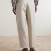 Tapered Pleated Cotton-Blend Twill Trousers - BK