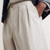 Tapered Pleated Cotton-Blend Twill Trousers - CU