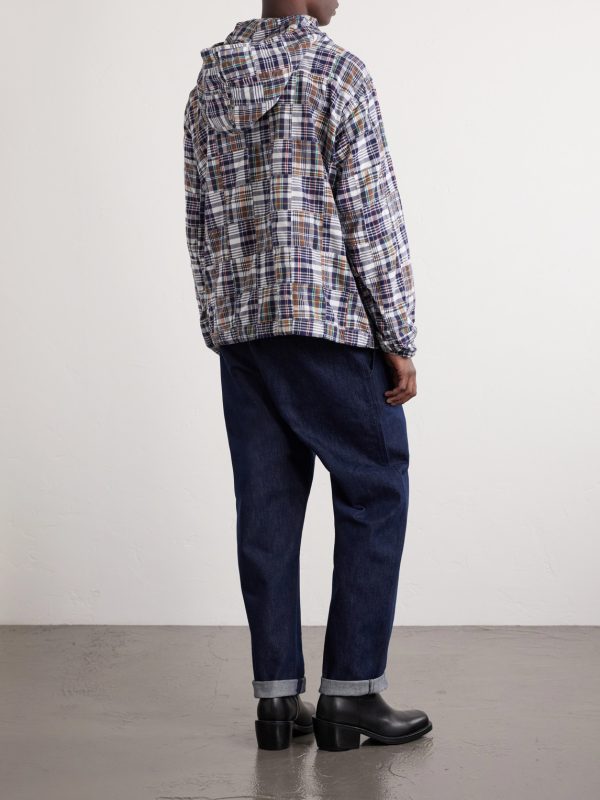 Patchwork Checked Cotton Jacket - BK Patchwork Checked Cotton Jacket - BK