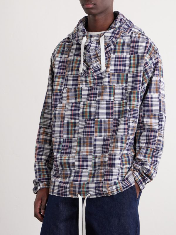 Patchwork Checked Cotton Jacket - FR Patchwork Checked Cotton Jacket - FR