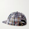 Madras Patchwork Cotton Baseball Cap - BK Madras Patchwork Cotton Baseball Cap - BK