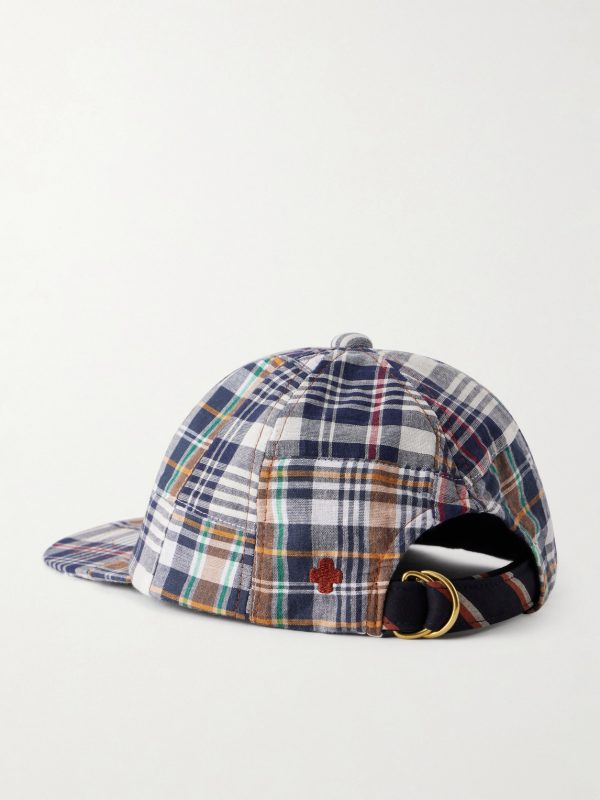 Madras Patchwork Cotton Baseball Cap - BK Madras Patchwork Cotton Baseball Cap - BK