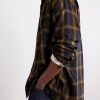 Convertible-Collar Checked Woven Shirt - CU