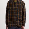 Convertible-Collar Checked Woven Shirt - FR