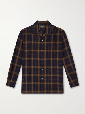 Convertible-Collar Checked Woven Shirt Convertible-Collar Checked Woven Shirt