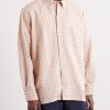 Button-Down Seersucker Checked Cotton and Linen-Blend Shirt - FR Button-Down Seersucker Checked Cotton and Linen-Blend Shirt - FR