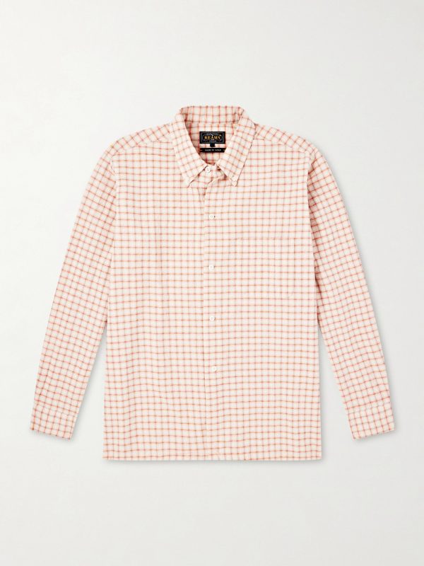 Button-Down Seersucker Checked Cotton and Linen-Blend Shirt Button-Down Seersucker Checked Cotton and Linen-Blend Shirt
