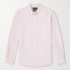 Button-Down Collar Striped Cotton Shirt