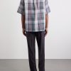 Checked Cotton-Gauze Shirt - BK Checked Cotton-Gauze Shirt - BK