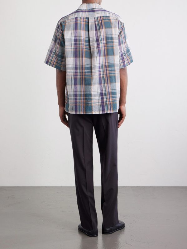 Checked Cotton-Gauze Shirt - BK Checked Cotton-Gauze Shirt - BK