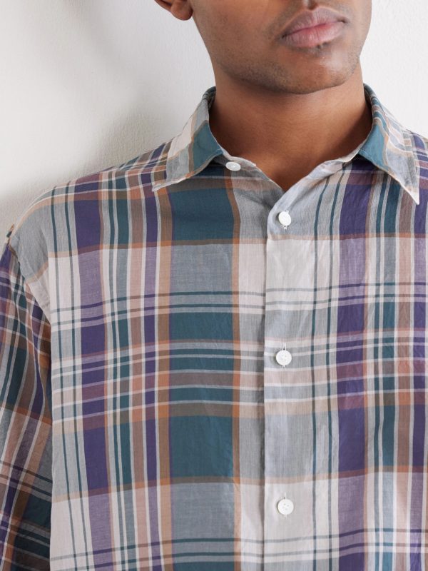 Checked Cotton-Gauze Shirt - CU Checked Cotton-Gauze Shirt - CU