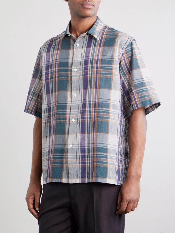 Checked Cotton-Gauze Shirt - FR Checked Cotton-Gauze Shirt - FR